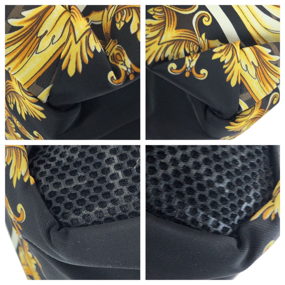 Fendi Black Brown Yellow Gold Nylon Backpack — view 3