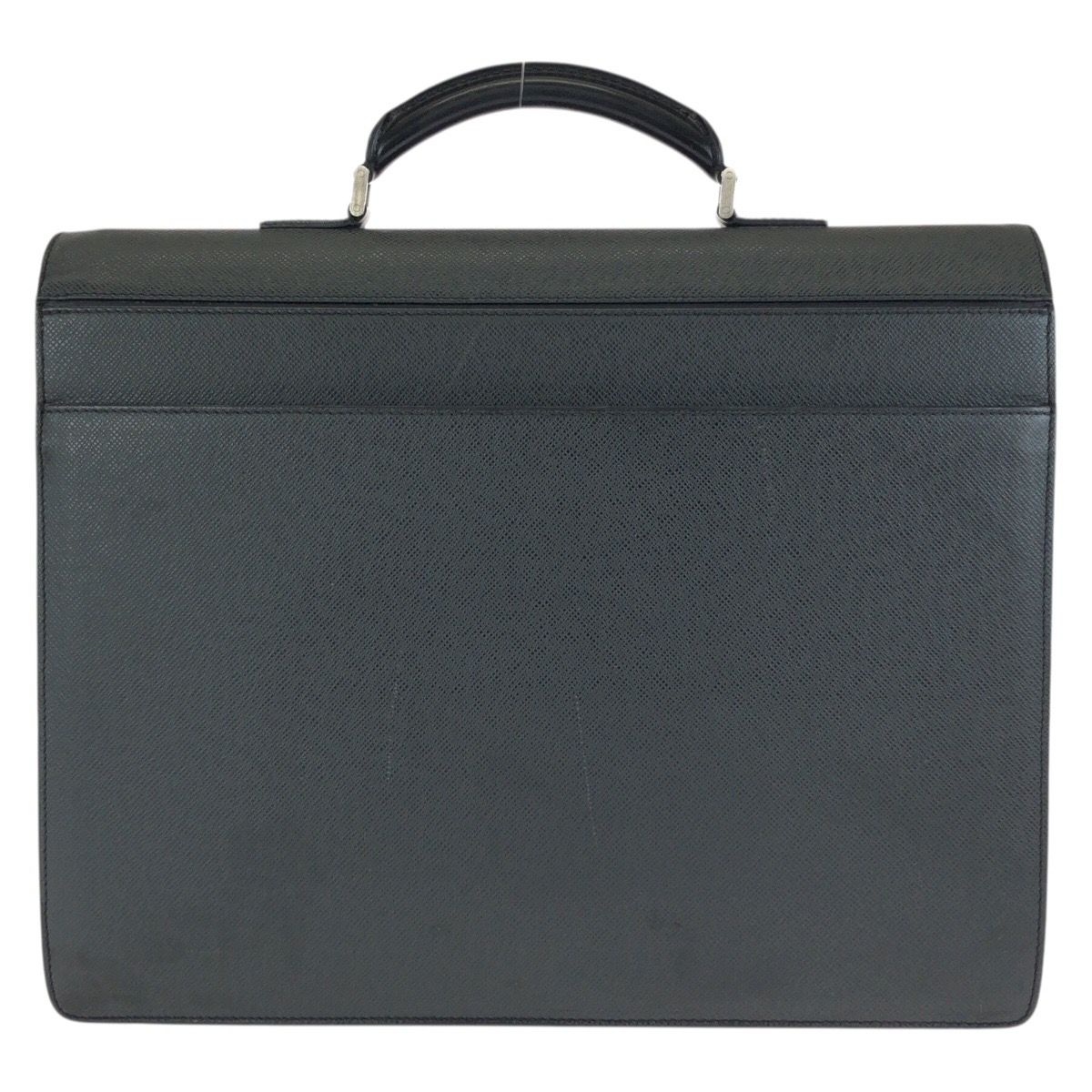 Louis Vuitton Taiga Robusto 1 Black Silver Leather Business Briefcase — view 2