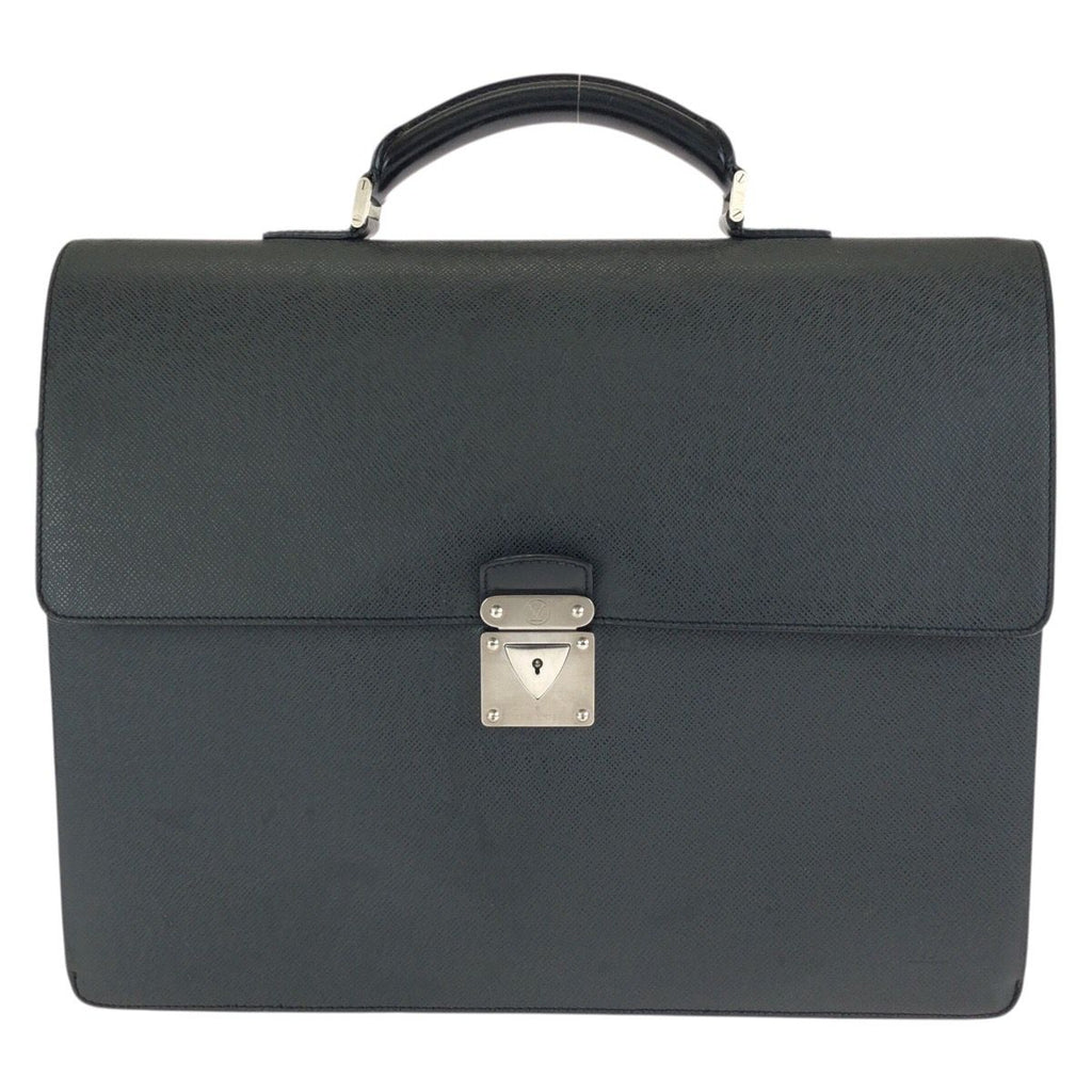 Louis Vuitton Taiga Robusto 1 Black Silver Leather Business Briefcase