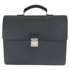 Louis Vuitton Taiga Robusto 1 Black Silver Leather Business Briefcase