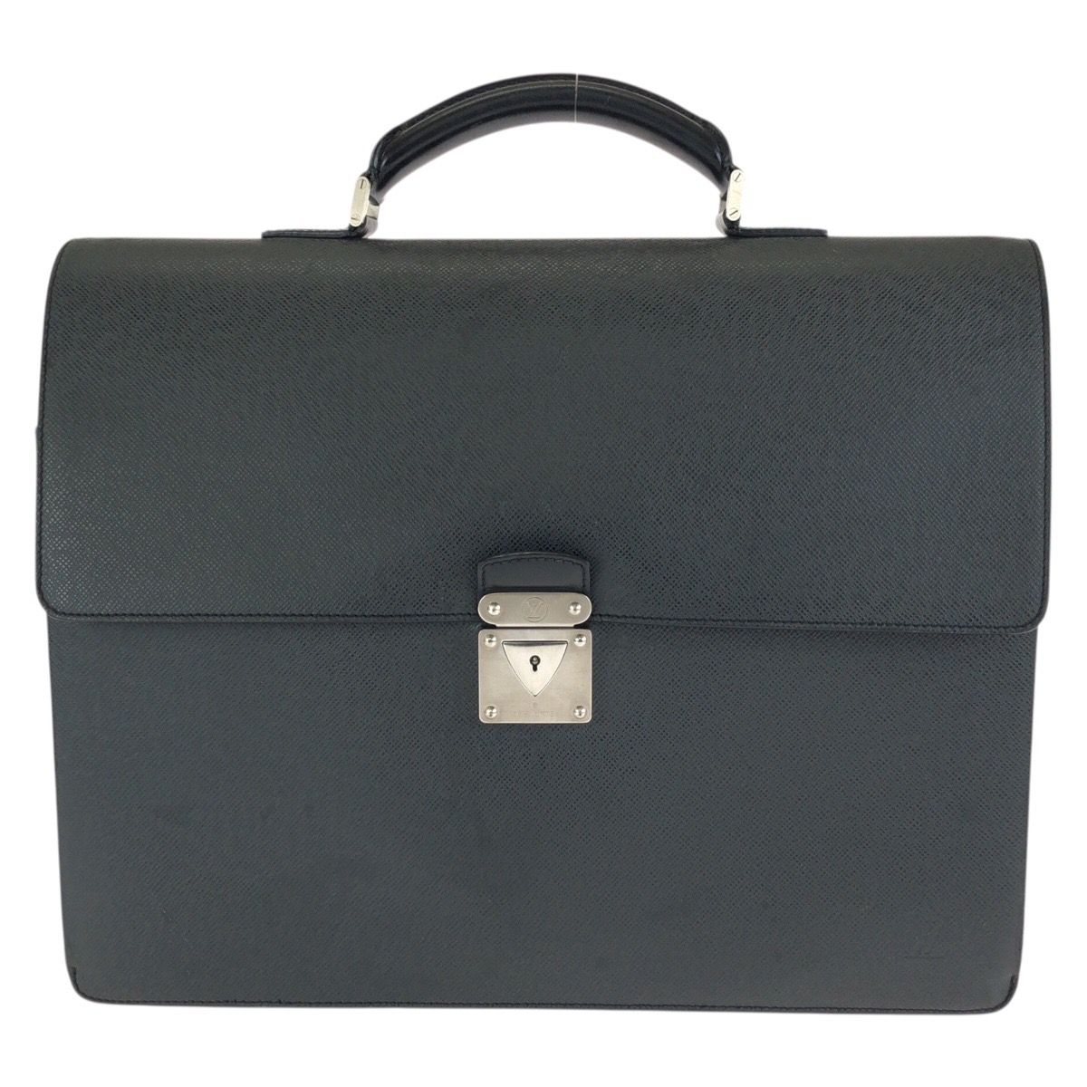 Louis Vuitton Taiga Robusto 1 Black Silver Leather Business Briefcase