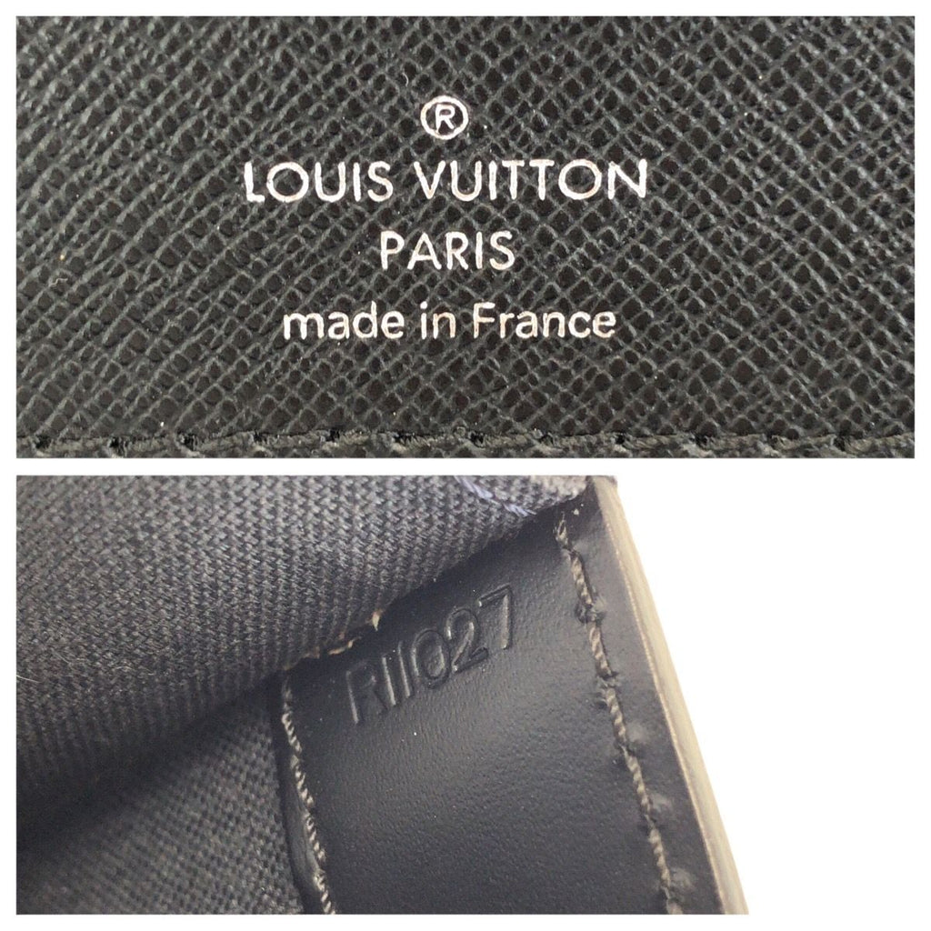 Louis Vuitton Taiga Robusto 1 Black Silver Leather Business Briefcase — view 4