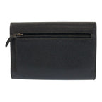 Chanel CC Logo Black Gold Leather Folded Wallet Compact — view 2