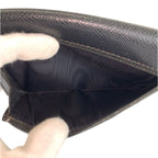 Chanel CC Logo Black Gold Leather Folded Wallet Compact — view 6