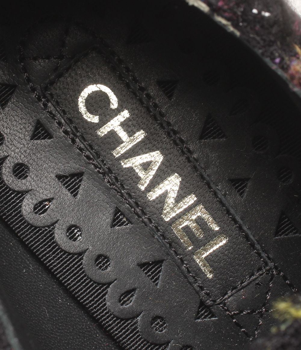 Chanel Platform Monsieur Tweed Thick Sole — view 4