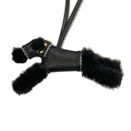 Hermes Key Holder Buddy Epi Black Gris Perle Studs Shearling — view 4