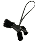 Hermes Key Holder Buddy Epi Black Gris Perle Studs Shearling — view 2