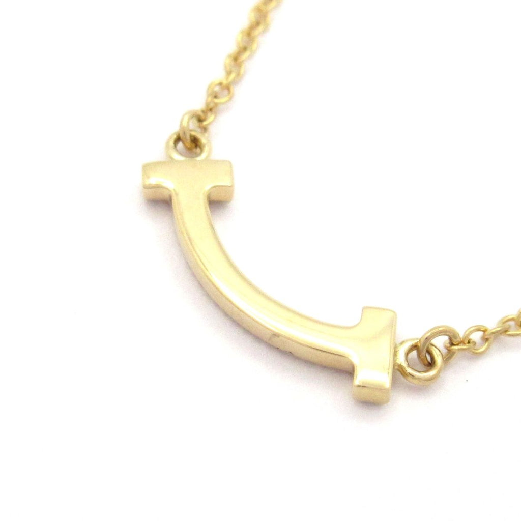 Tiffany & Co Necklace T Smile Pendant 18k Yellow Gold Diamond — view 3