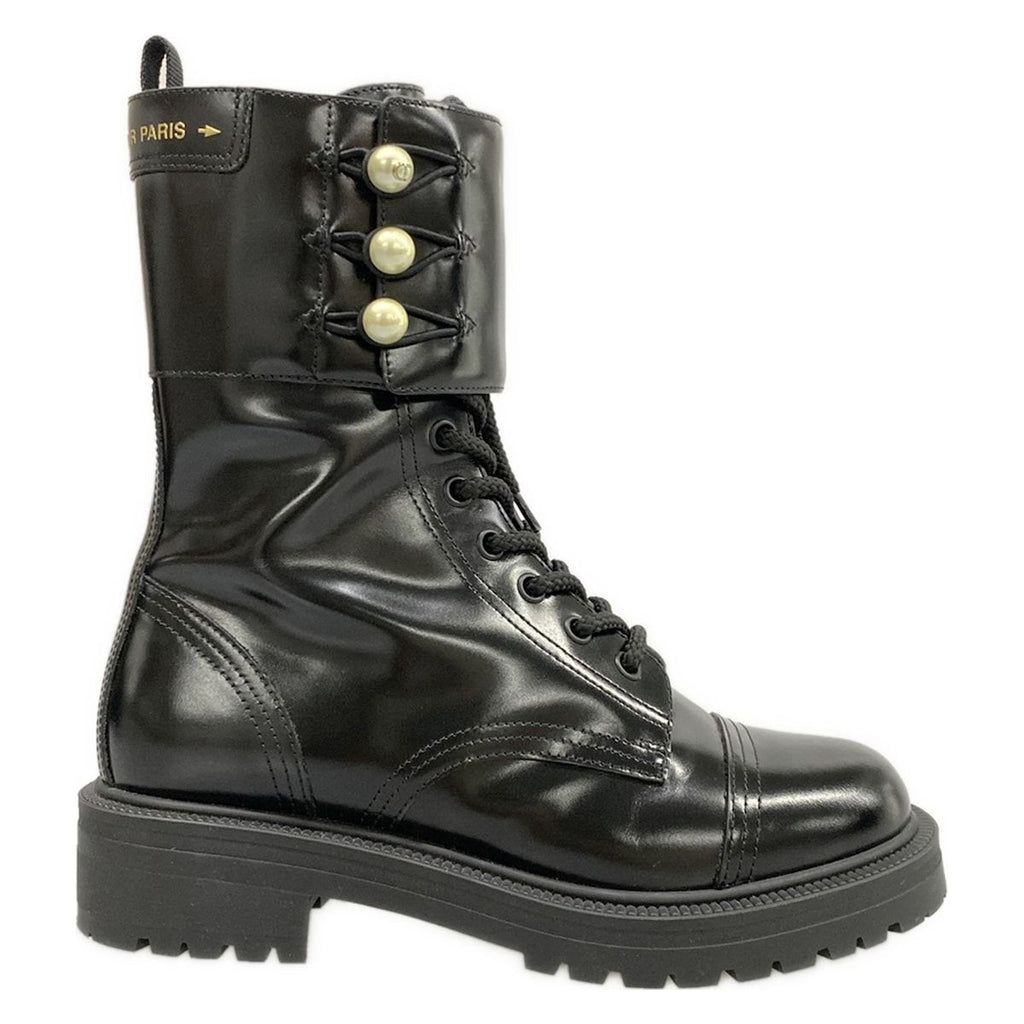 Dior Short Boots Black Pearl Leather — view 4