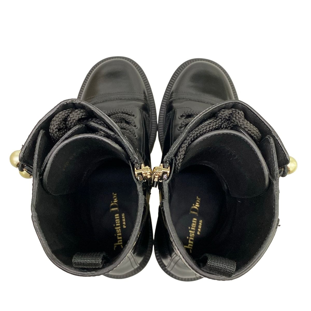 Dior Short Boots Black Pearl Leather — view 7