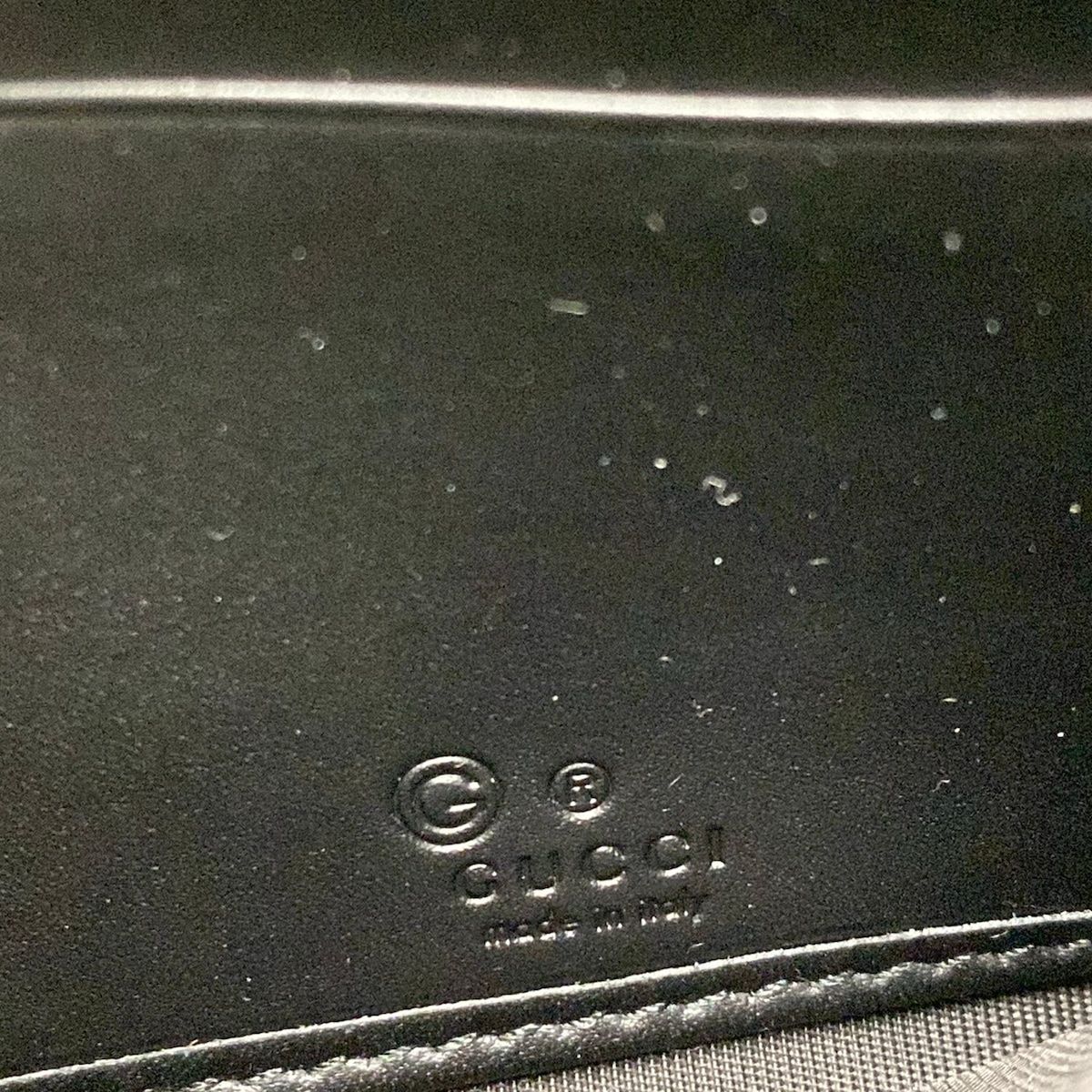 Gucci Wallet GG Plus Supreme Beige Dark Gray Black Leather — view 6
