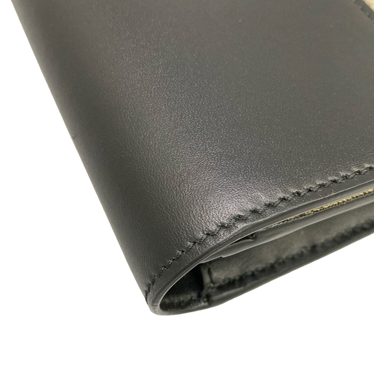 Gucci Wallet GG Plus Supreme Beige Dark Gray Black Leather — view 7