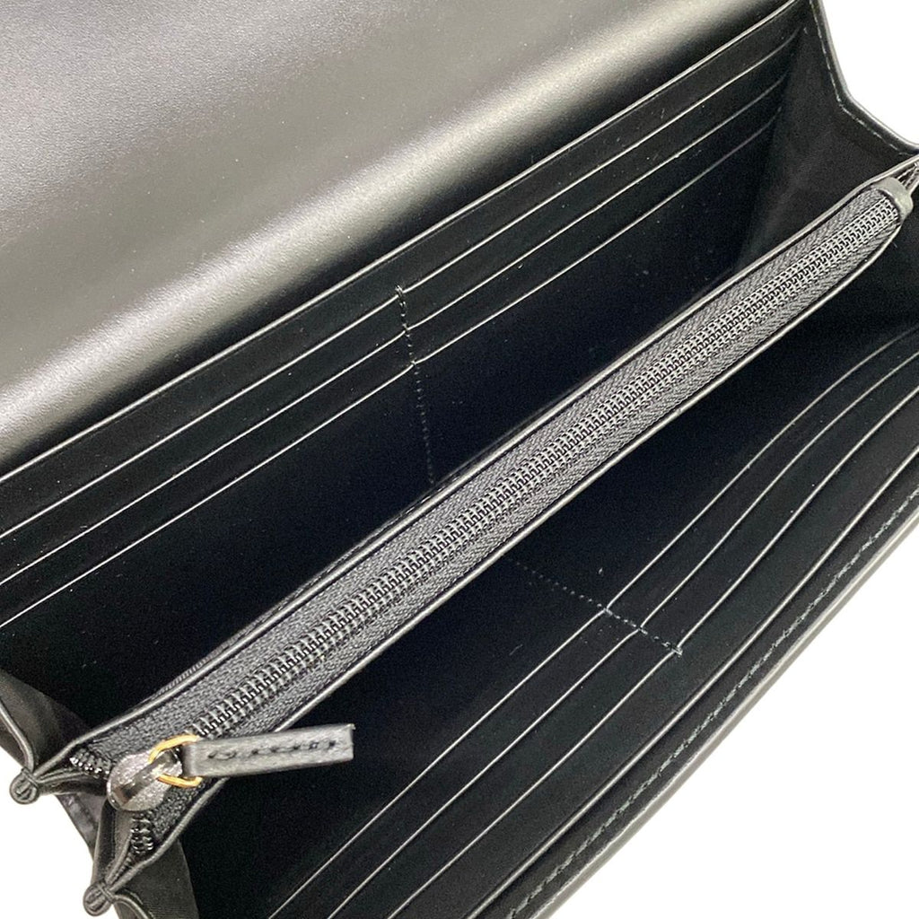 Gucci Wallet GG Plus Supreme Beige Dark Gray Black Leather — view 4