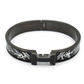 Hermes Bangle Click HH Leather Black White Amazon Festival Bandana So Bracelet