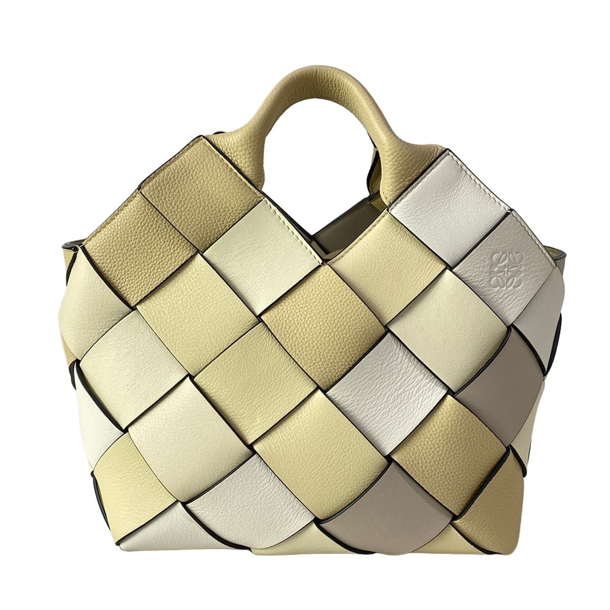 Loewe Tote Woven Basket Small Beige Ivory White Braid
