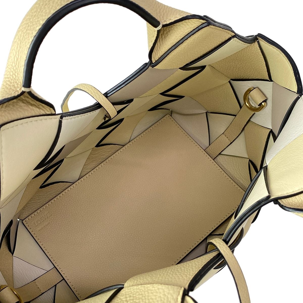 Loewe Tote Woven Basket Small Beige Ivory White Braid — view 7