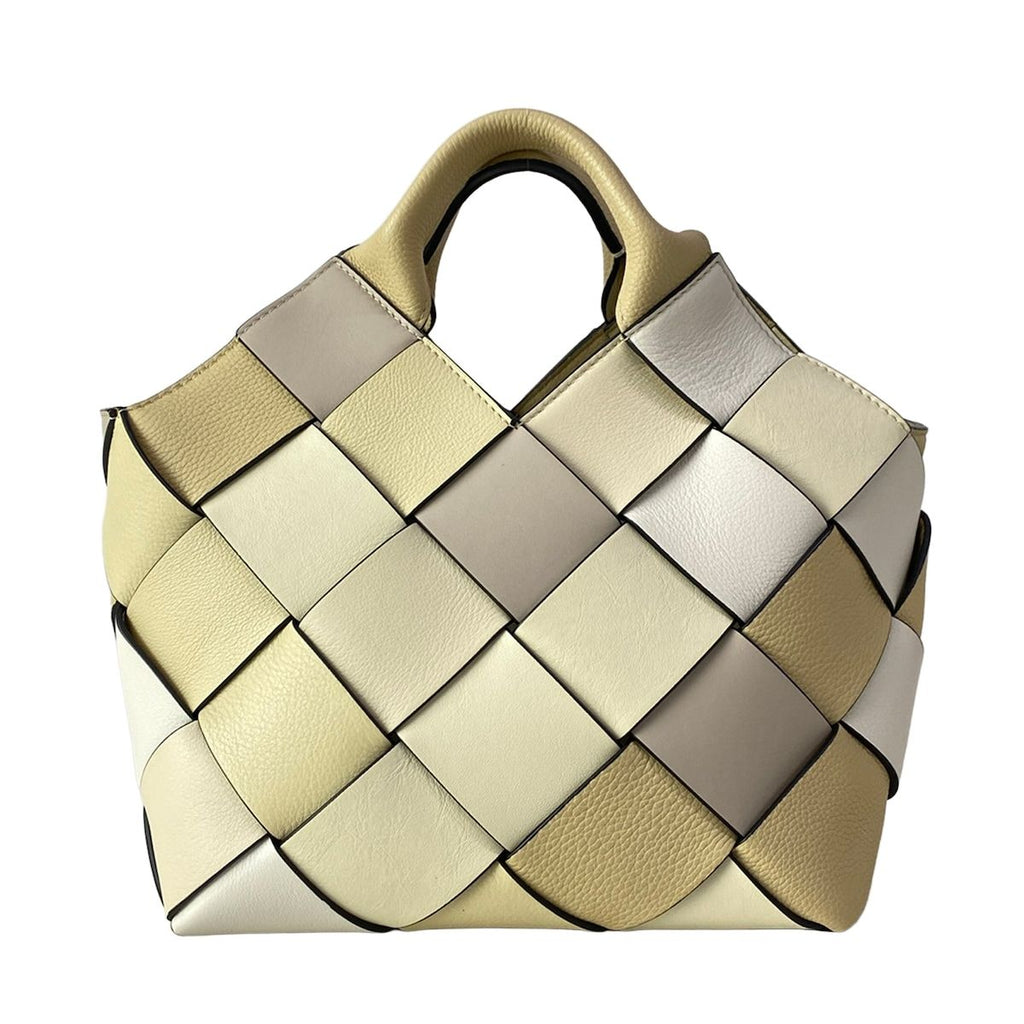 Loewe Tote Woven Basket Small Beige Ivory White Braid — view 3