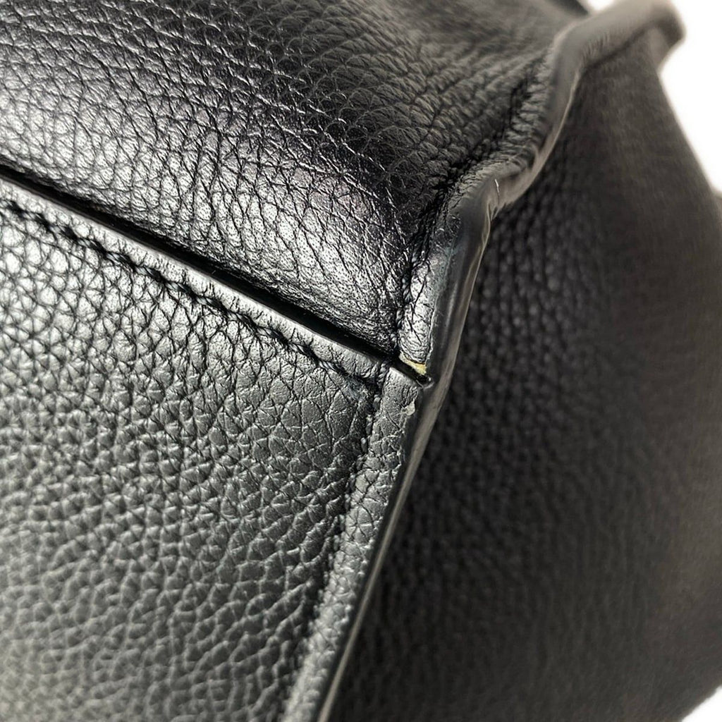 Celine Tote Big Small with Long Strap Black Leather — view 6