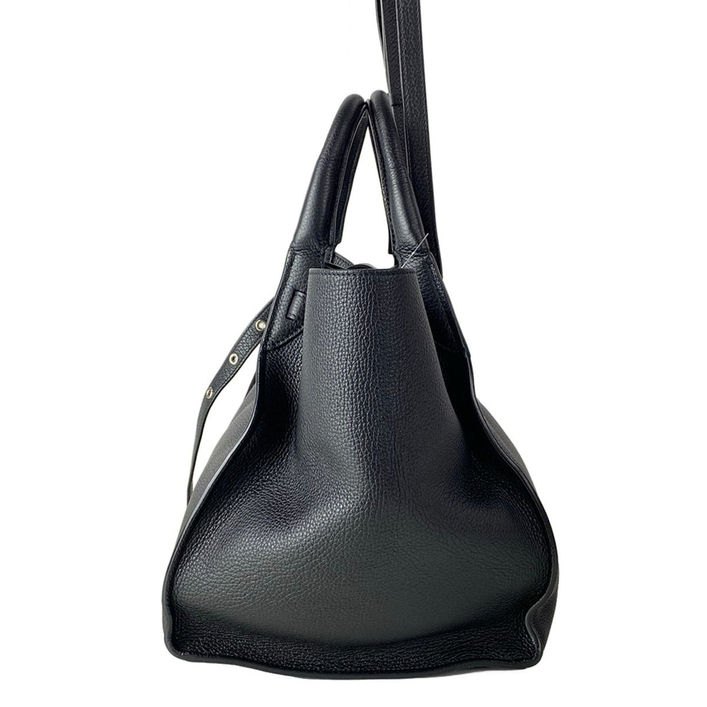 Celine Tote Big Small with Long Strap Black Leather — view 4