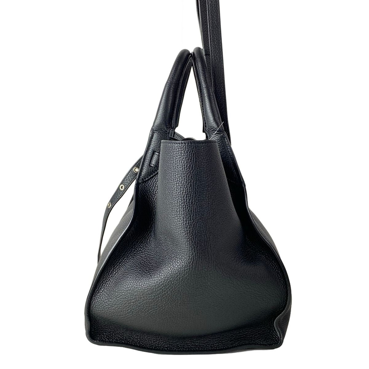 Celine Tote Big Small with Long Strap Black Leather — view 4