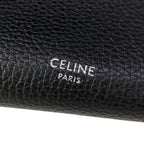 Celine Tote Big Small with Long Strap Black Leather — view 9
