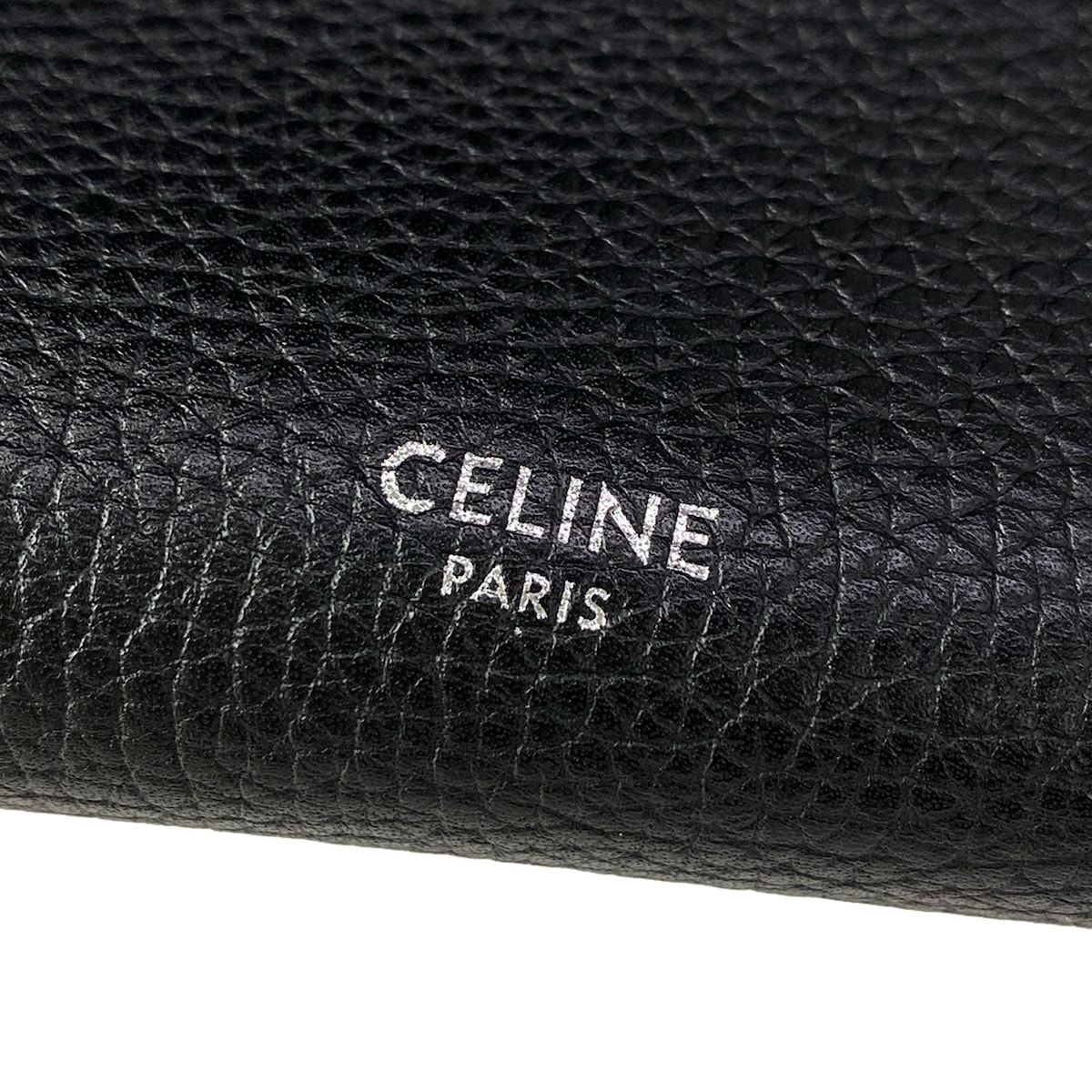 Celine Tote Big Small with Long Strap Black Leather — view 9
