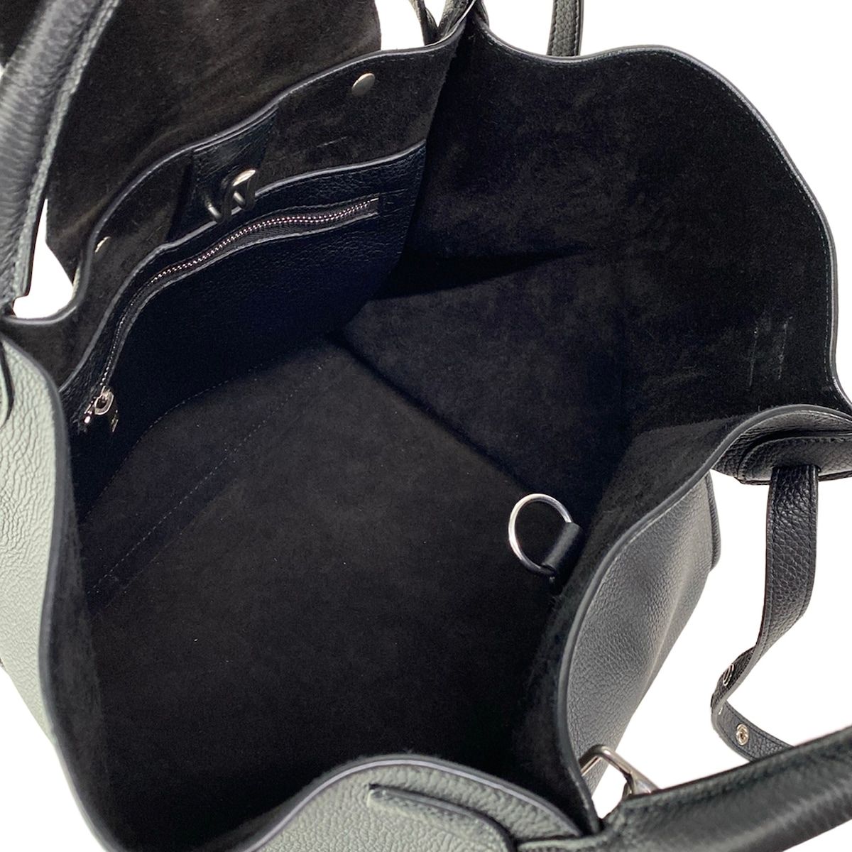 Celine Tote Big Small with Long Strap Black Leather — view 7