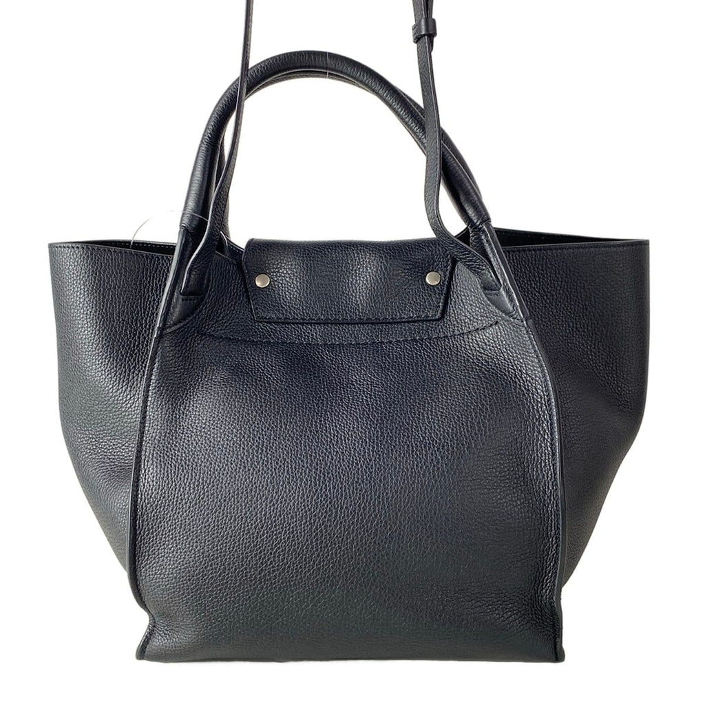 Celine Tote Big Small with Long Strap Black Leather — view 3