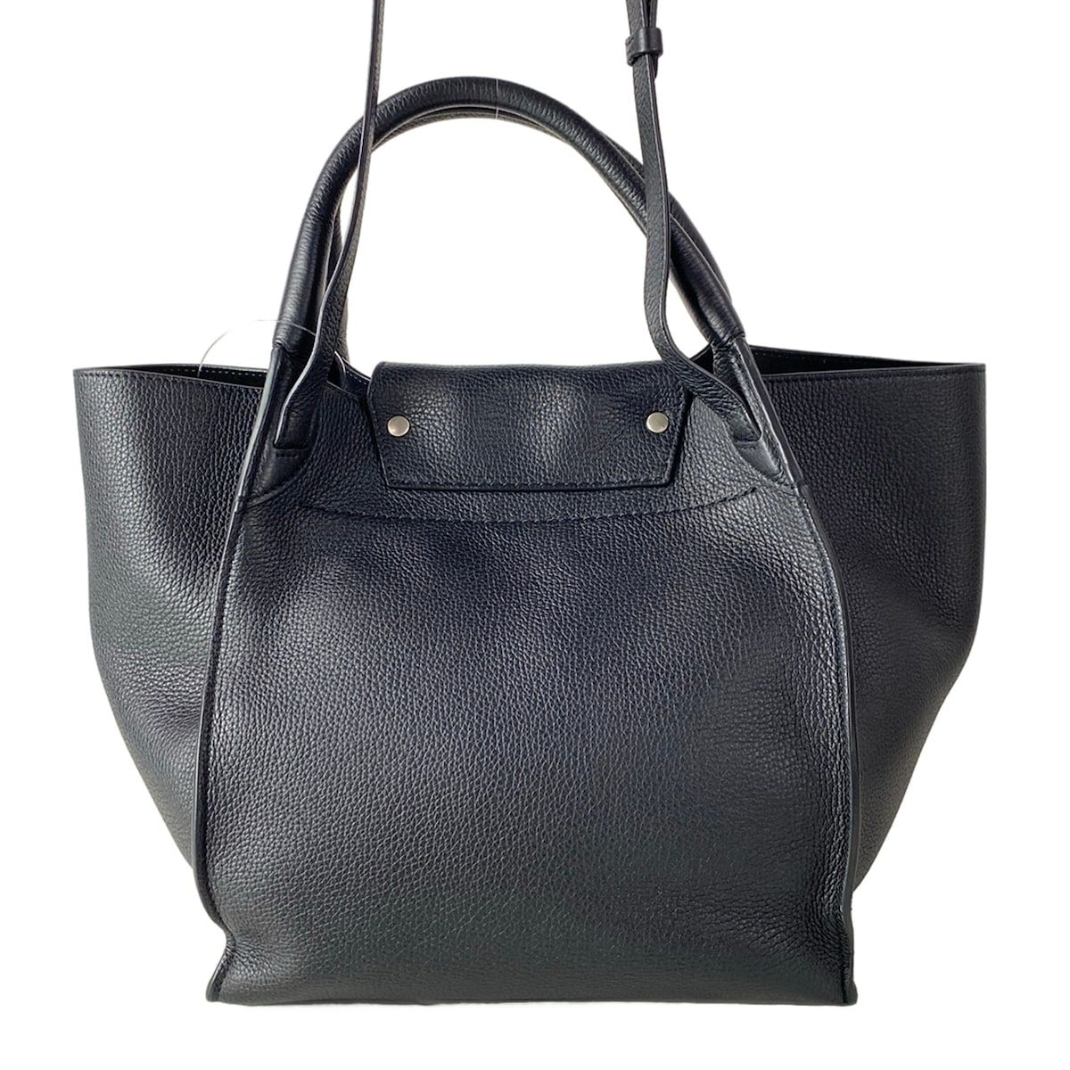 Celine Tote Big Small with Long Strap Black Leather — view 3