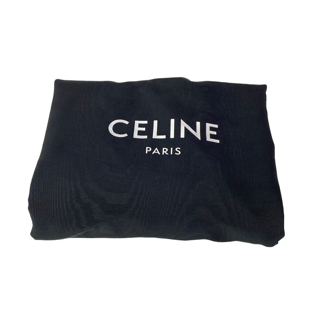 Celine Tote Big Small with Long Strap Black Leather — view 8