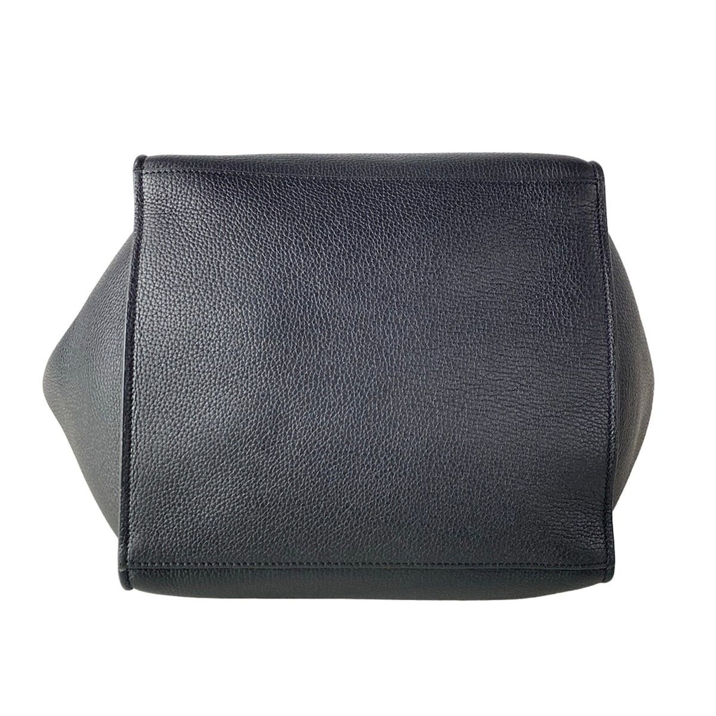 Celine Tote Big Small with Long Strap Black Leather — view 5