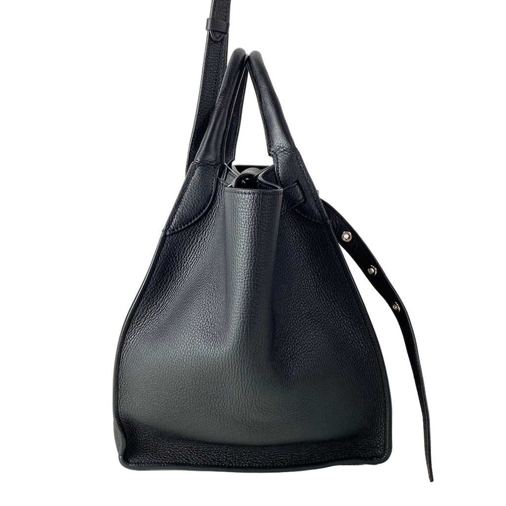 Celine Tote Big Small with Long Strap Black Leather — view 2