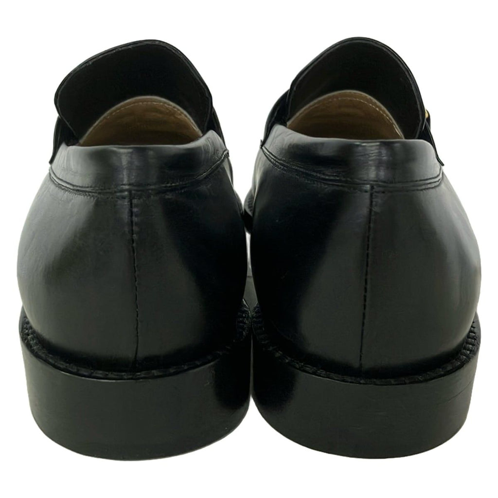 Gucci Loafers 36 C Black Gold Leather — view 3