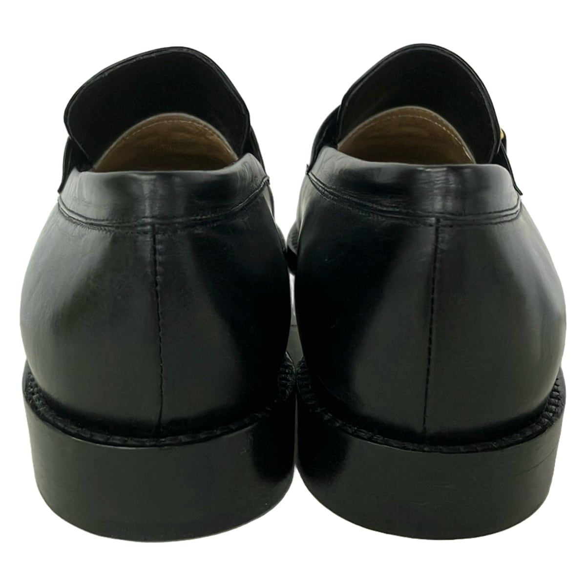 Gucci Loafers 36 C Black Gold Leather — view 3