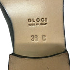Gucci Loafers 36 C Black Gold Leather — view 6