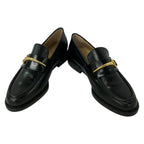Gucci Loafers 36 C Black Gold Leather — view 2
