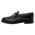 Gucci Loafers 36 C Black Gold Leather