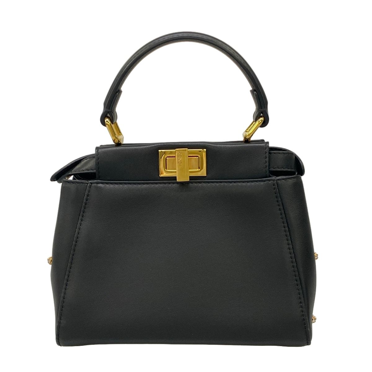Fendi Handbag Peekaboo XS Black Gold Rhinestone Star — view 3