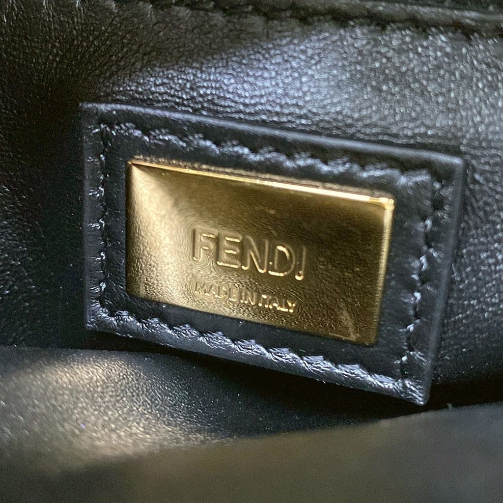 Fendi Handbag Peekaboo XS Black Gold Rhinestone Star — view 9