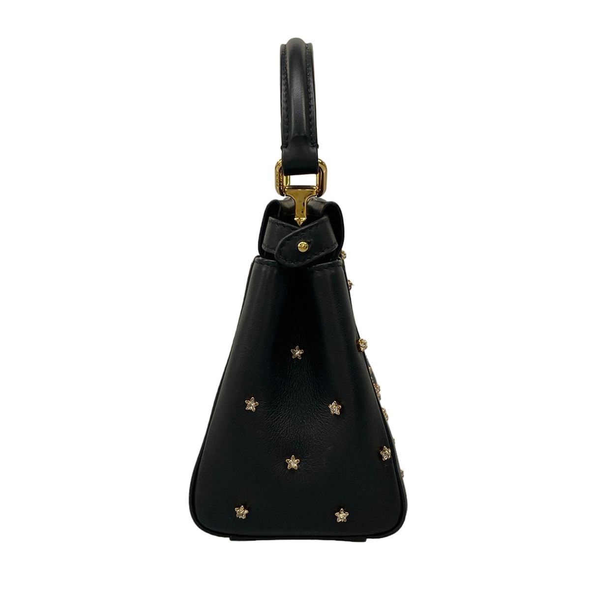 Fendi Handbag Peekaboo XS Black Gold Rhinestone Star — view 4