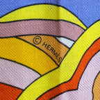 Hermes Shawl Carre 140 Rose Joanneviv Etoupe Faubourg Rainbow Cashmere Silk — view 2
