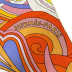 Hermes Shawl Carre 140 Rose Joanneviv Etoupe Faubourg Rainbow Cashmere Silk — view 5