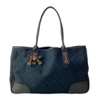 Gucci Tote Prince GG Pattern Sherry Black Green Red Leather