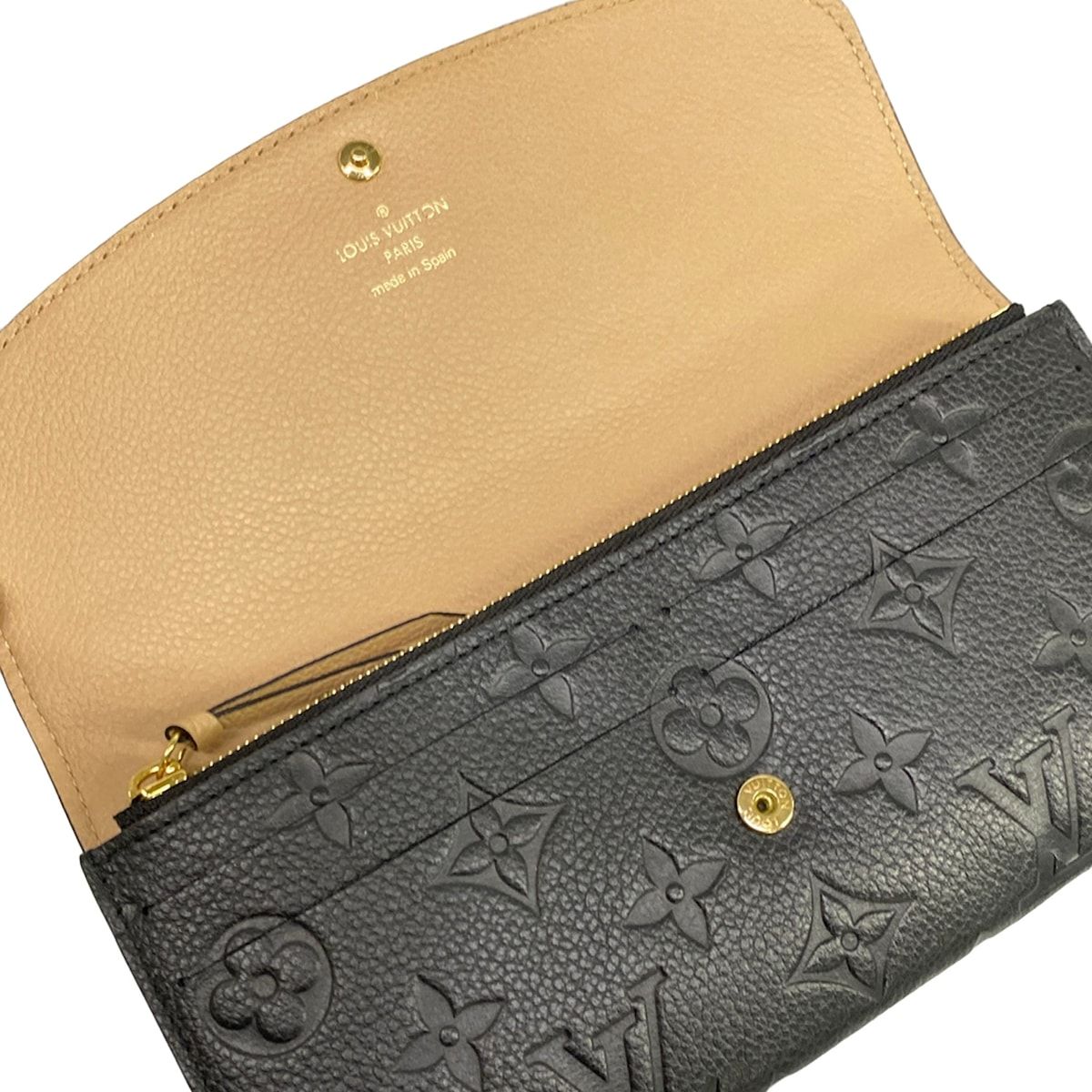 Louis Vuitton Wallet Monogram Empreinte Portefeuille Emily Noir Leather — view 3