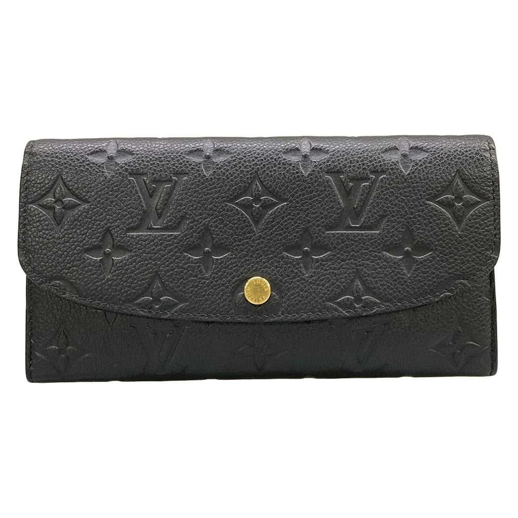 Louis Vuitton Wallet Monogram Empreinte Portefeuille Emily Noir Leather