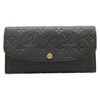 Louis Vuitton Wallet Monogram Empreinte Portefeuille Emily Noir Leather