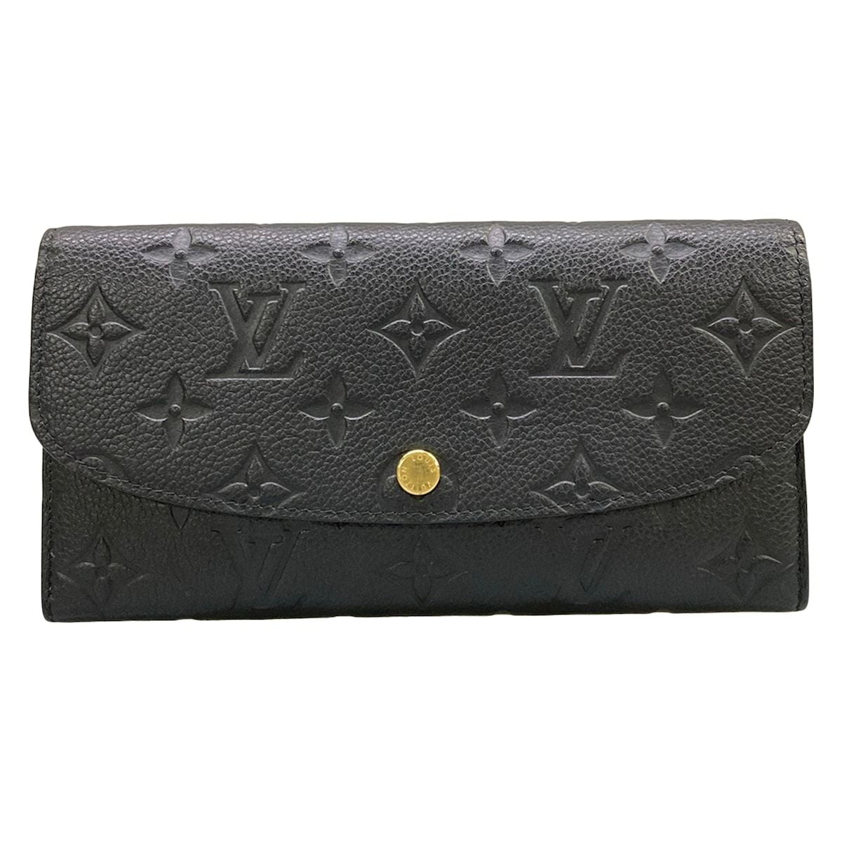 Louis Vuitton Wallet Monogram Empreinte Portefeuille Emily Noir Leather