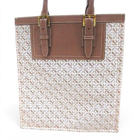 Loewe Repeat Anagram Tote Beige Canvas Leather — view 3