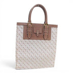 Loewe Repeat Anagram Tote Beige Canvas Leather