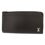 Louis Vuitton Taiga Zippy Dragonne Black L-shaped Zipper Wallet
